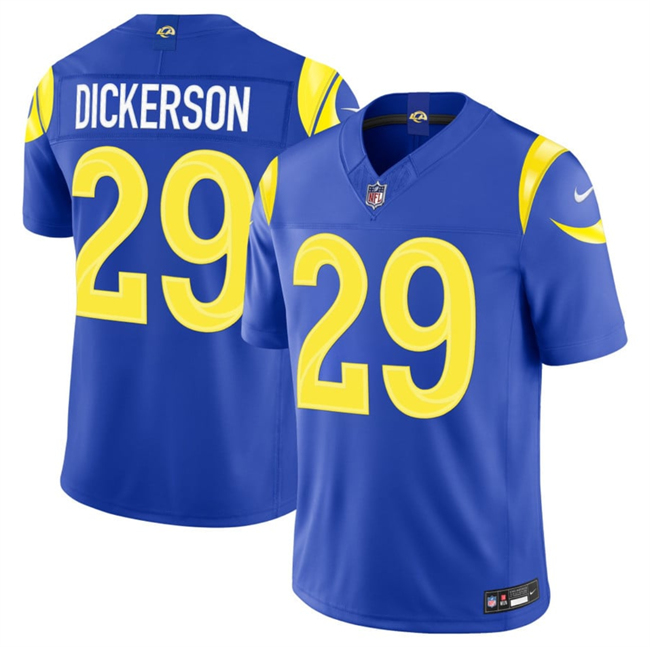 Men's Royal Los Angeles Rams #29 Eric Dickerson 2026 F.U.S.E. Vapor Limited Stitched Football Jersey